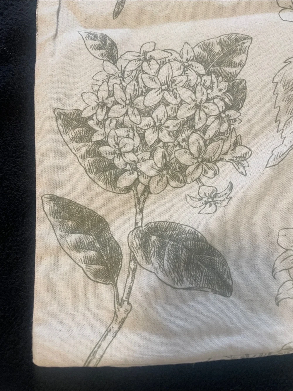 Set of 2 Decorative Floral Neutral Pillow Covers Sage Green Hydrangea Print new